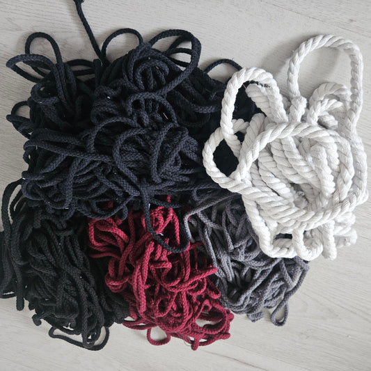 Auktion - Baumwoll Kordeln 5 Farben Restbestände