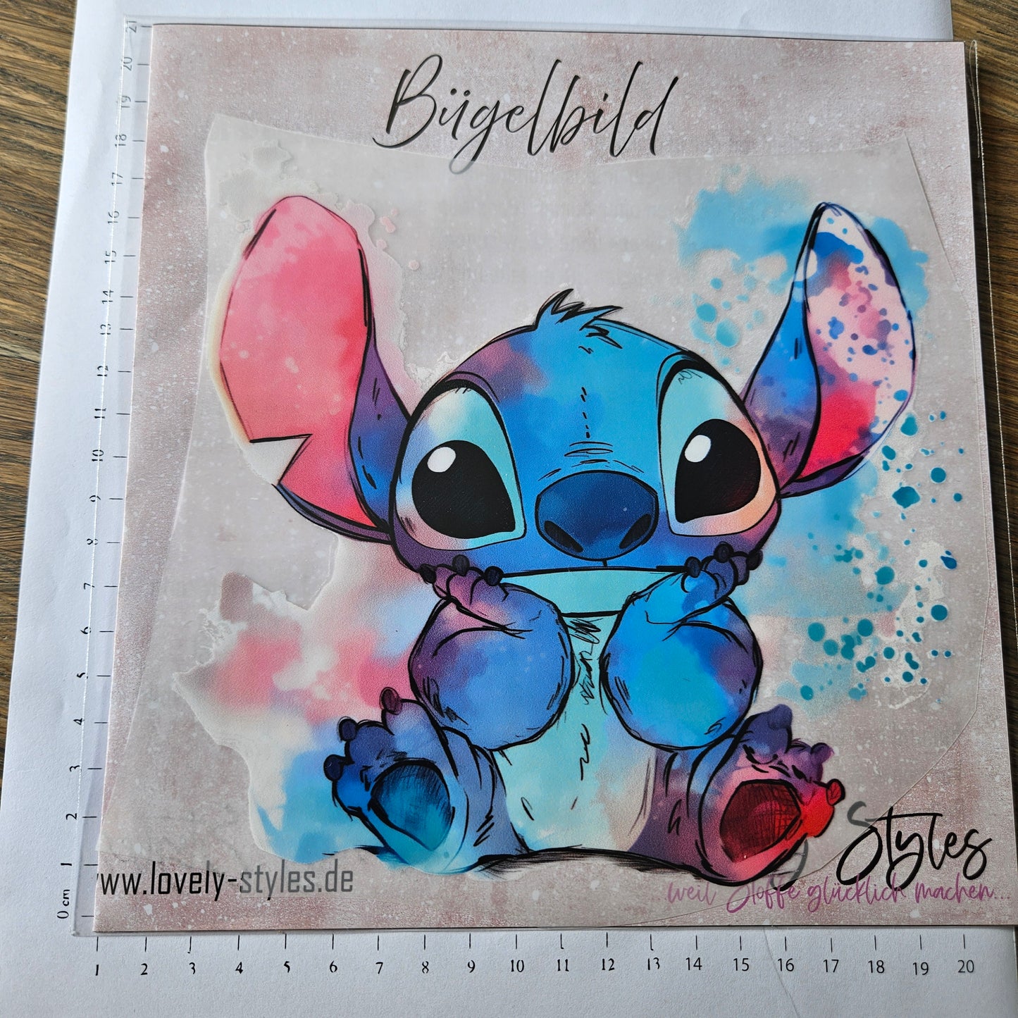 Bügelbild - Stitch ca. 20cm