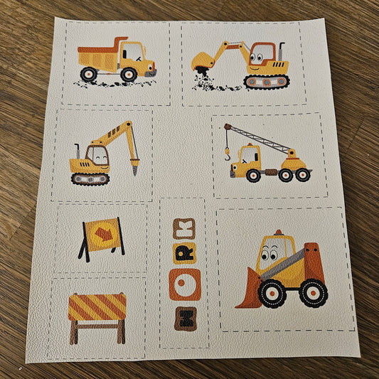 Kunstlederlabel Set - Süße Baustelle