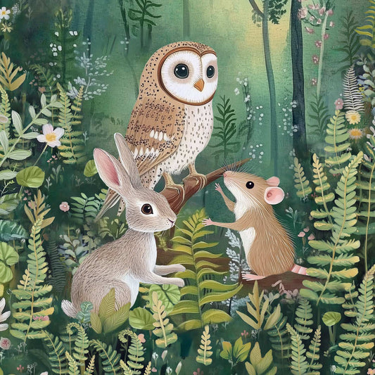 Sommersweat - Panel - Waldtiere Bilderbuch