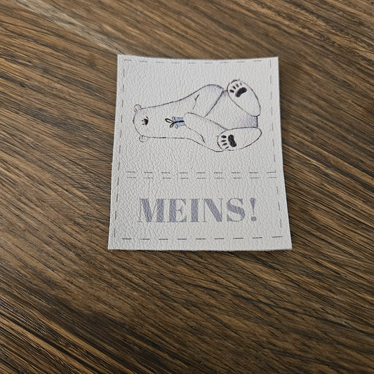 Kunstlederlabel Set - Meins Eisbär