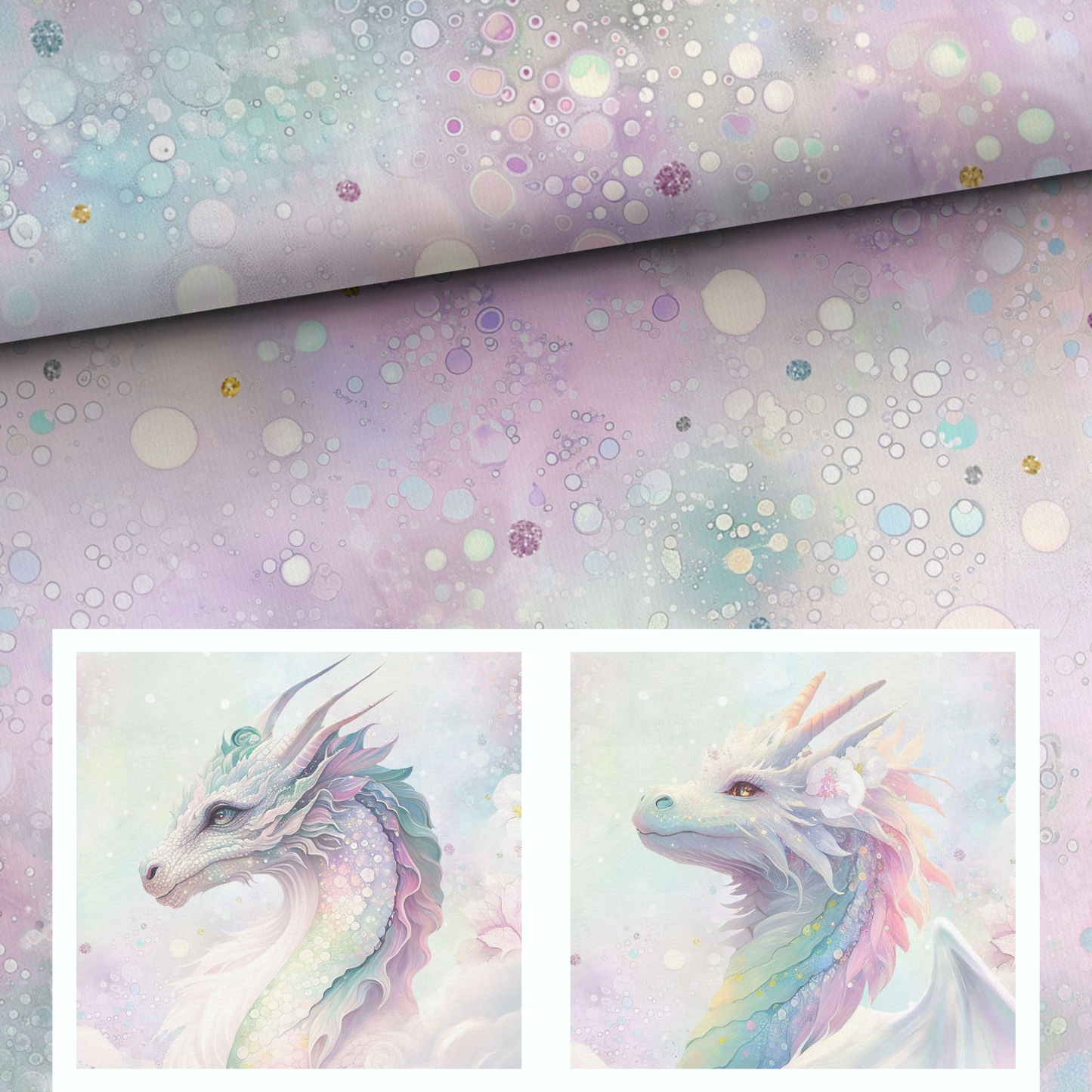 Sommersweat - Drachen Pastellbubbles