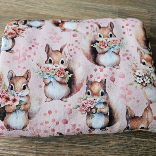 Sommersweat - Eichhörnchen Rosa - 1m