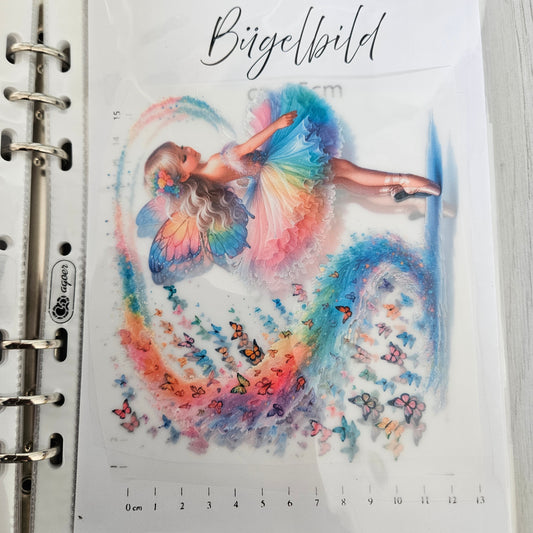 Bügelbild - Fee Ballerina Bunt 2 ca. 15cm