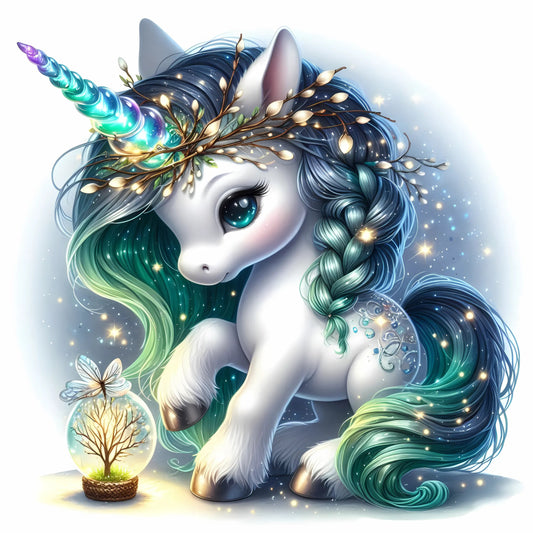 Auktion - Bügelbild - Sparkle Einhorn 5 - 15cm