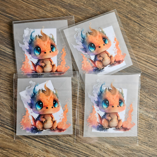 Set Bügelbilder Feuerdrache 5cm