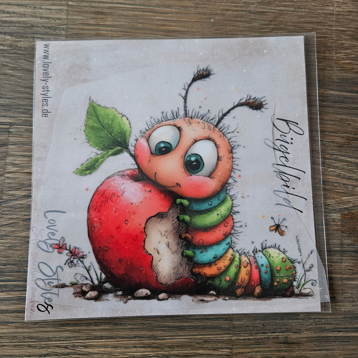 Bügelbild - Raupe ca. 15cm