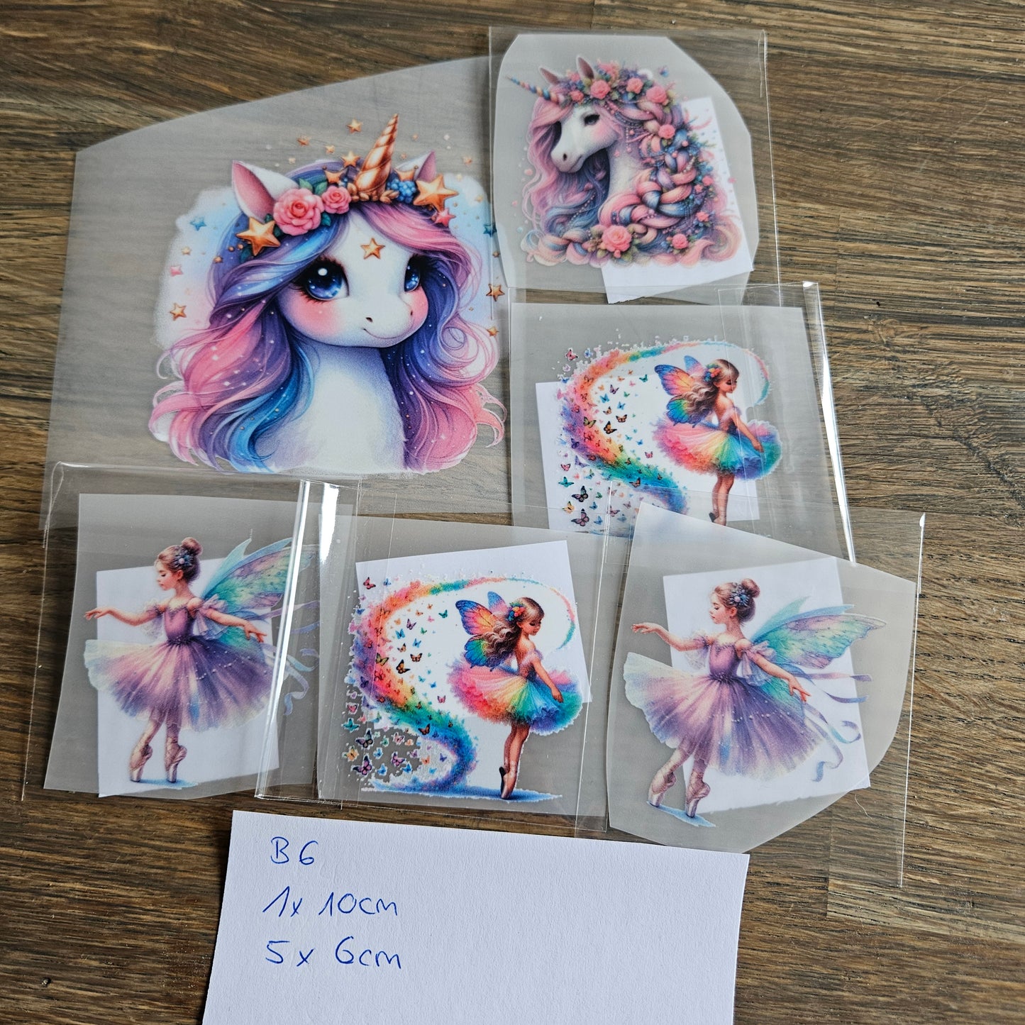 Set Bügelbilder Einhorn B6