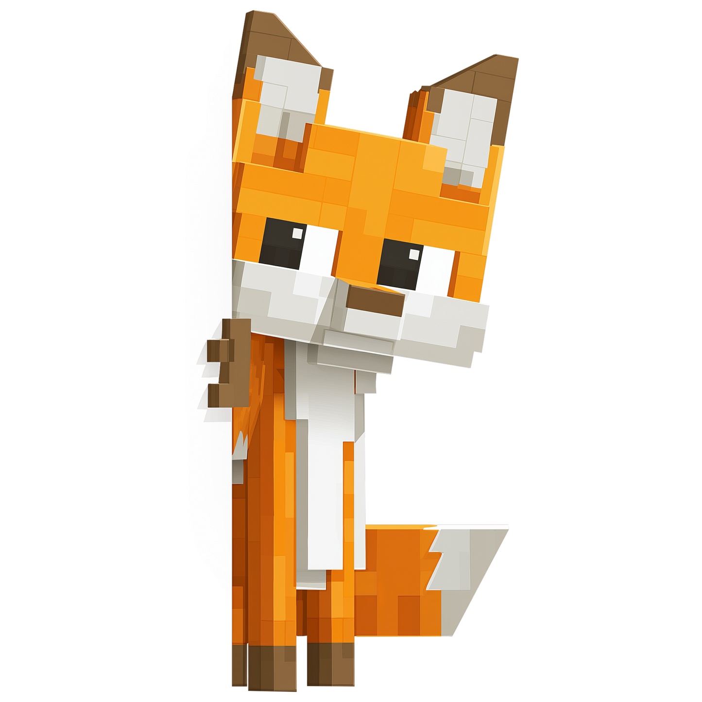 Auktion - Bügelbild - Pixel World Fuchs - 20cm