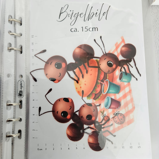 Bügelbild - Ameisen ca. 15cm