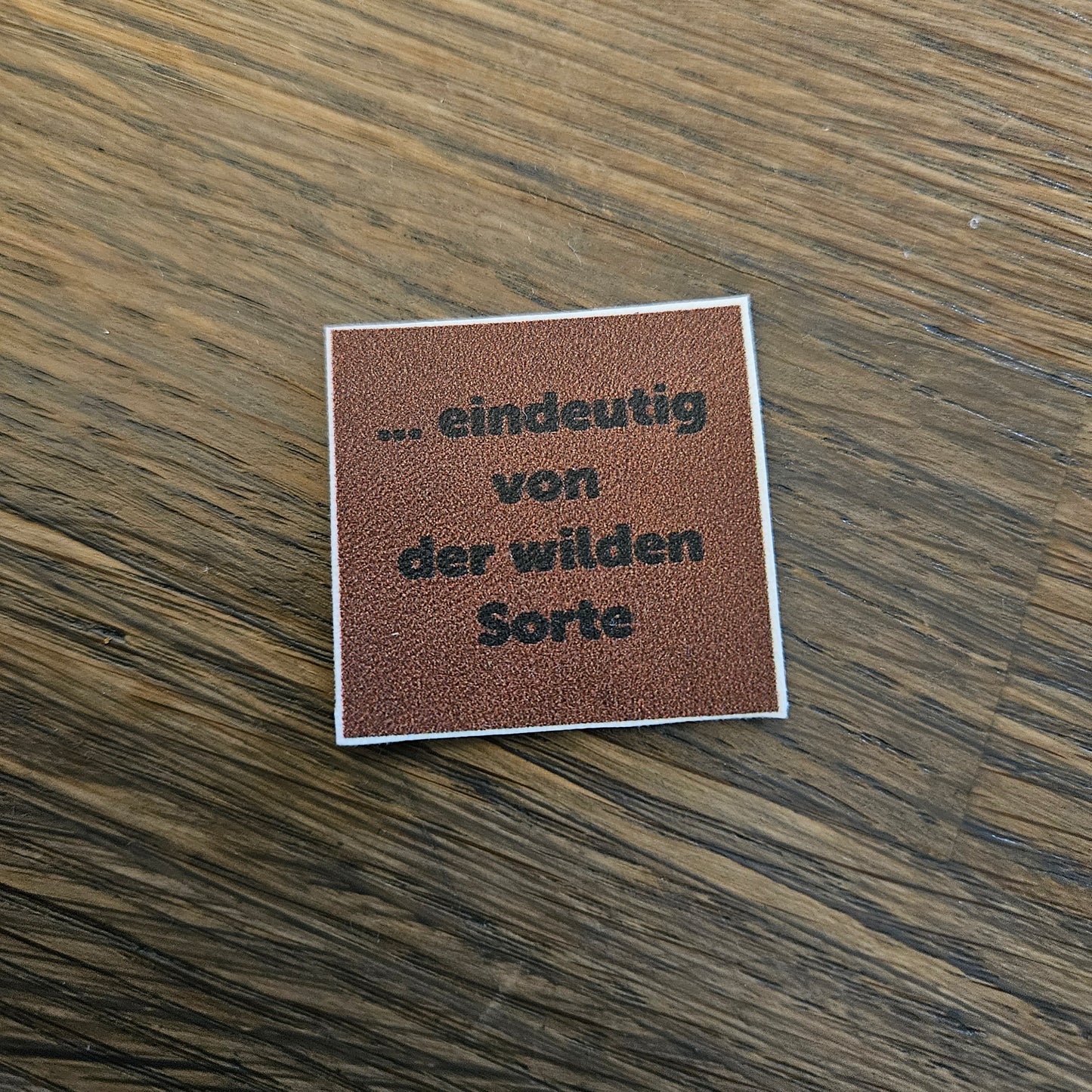 Kunstlederlabel - von der wilden Sorte Braun