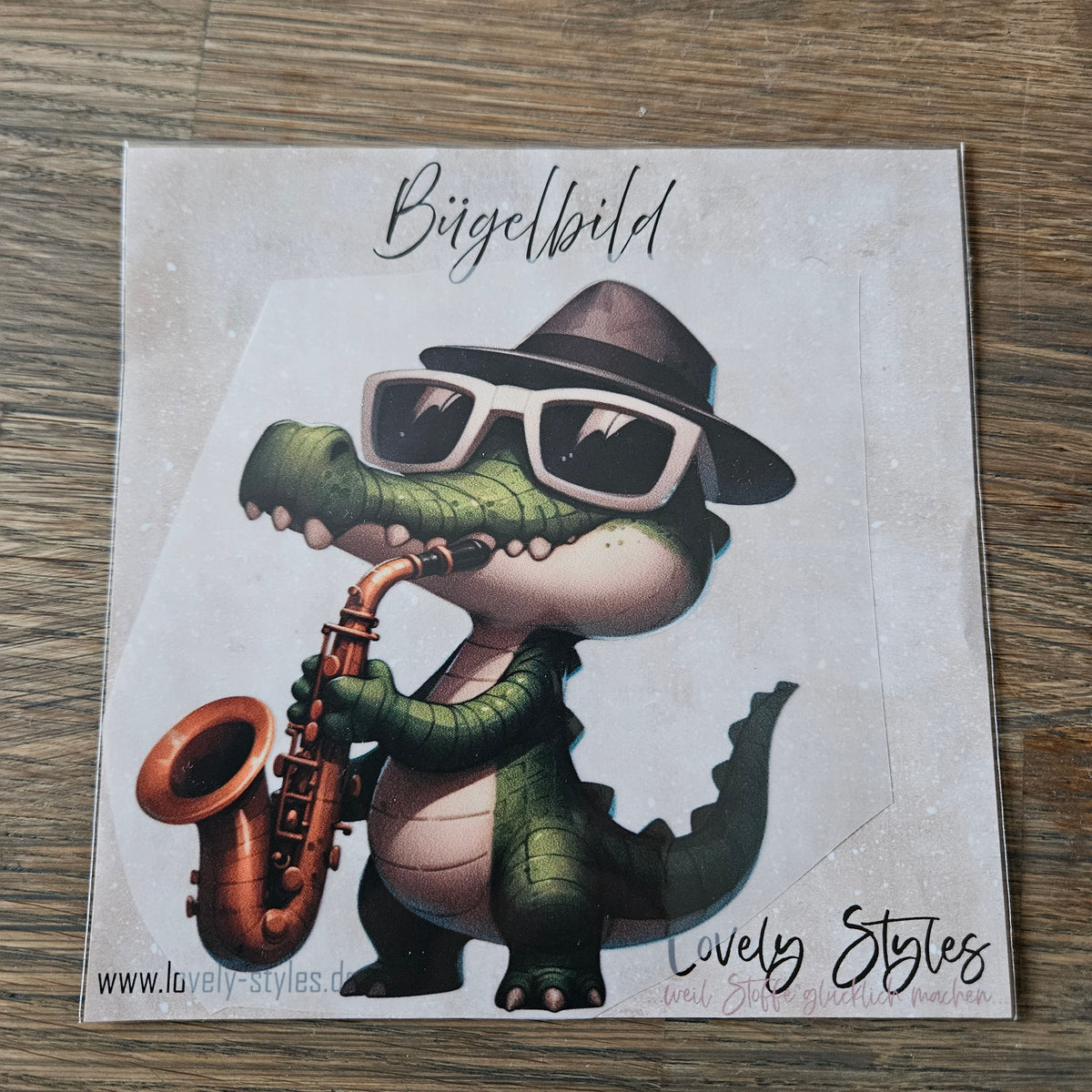 Bügelbild - Krokodil ca. 15cm
