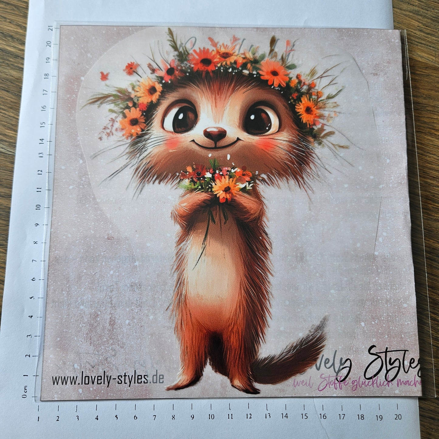 Bügelbild - Süßes Erdmännchen ca. 20cm