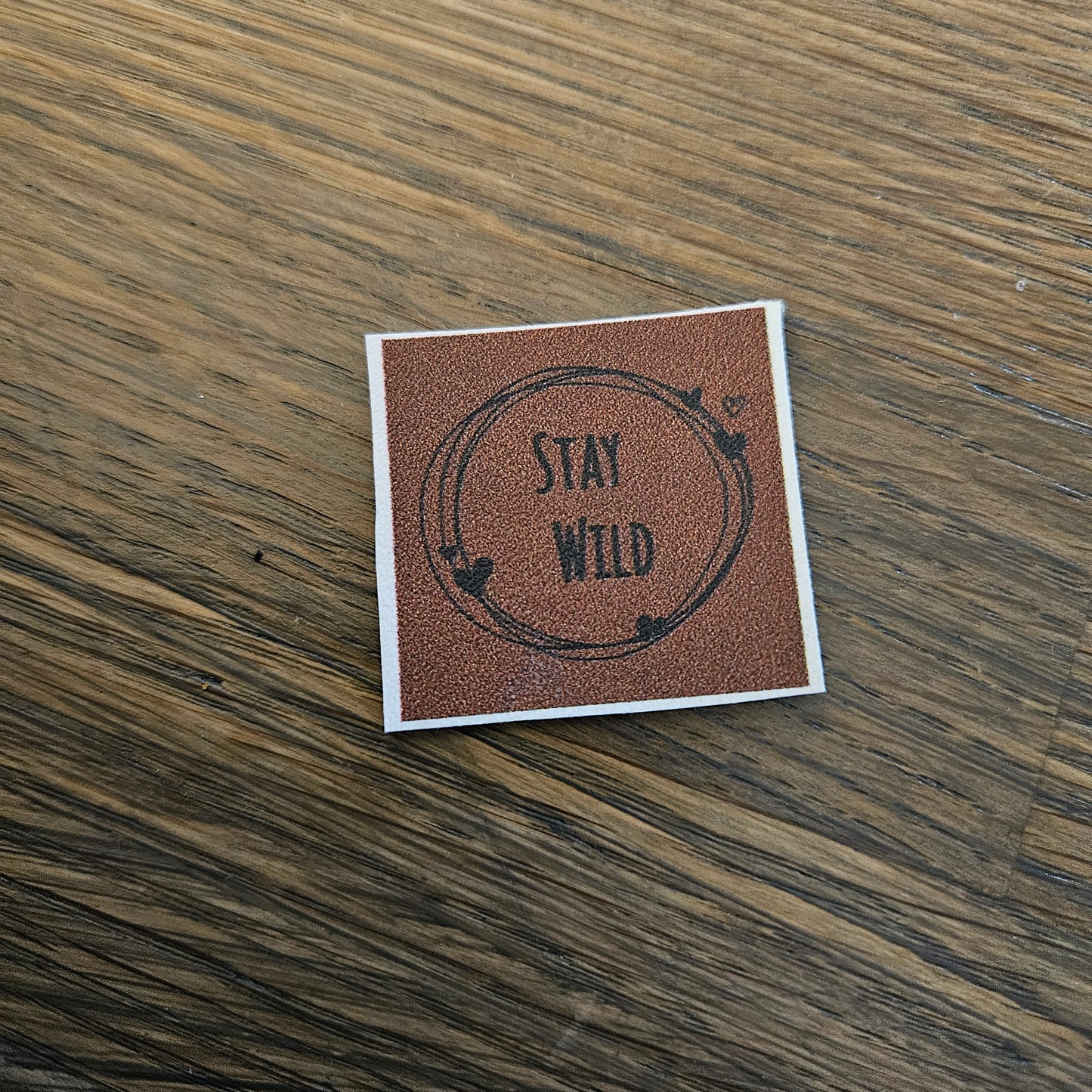 Kunstlederlabel - StayWild Braun
