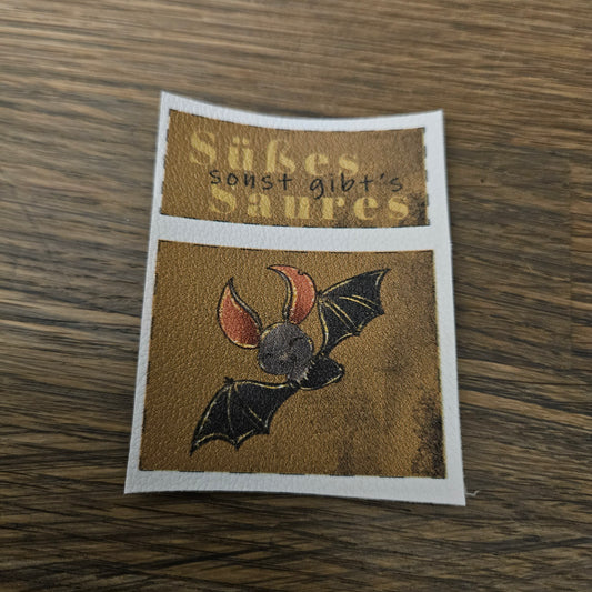 Kunstlederlabel Set - Fledermaus