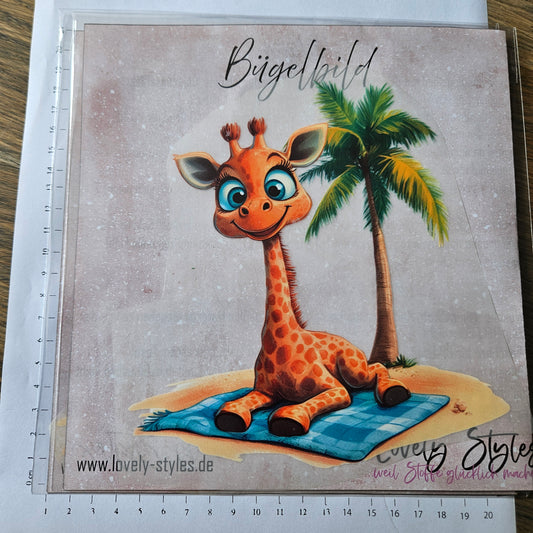 Bügelbild - Sommer Giraffe ca. 20cm