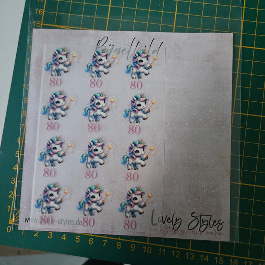 Bügelbild - Größenlabels 12 Stk.