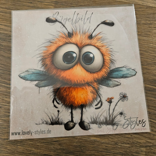 Bügelbild - Süße Biene ca. 15cm