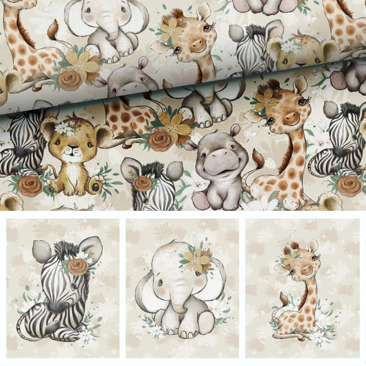 Sommersweat - Safari Babys Blumen