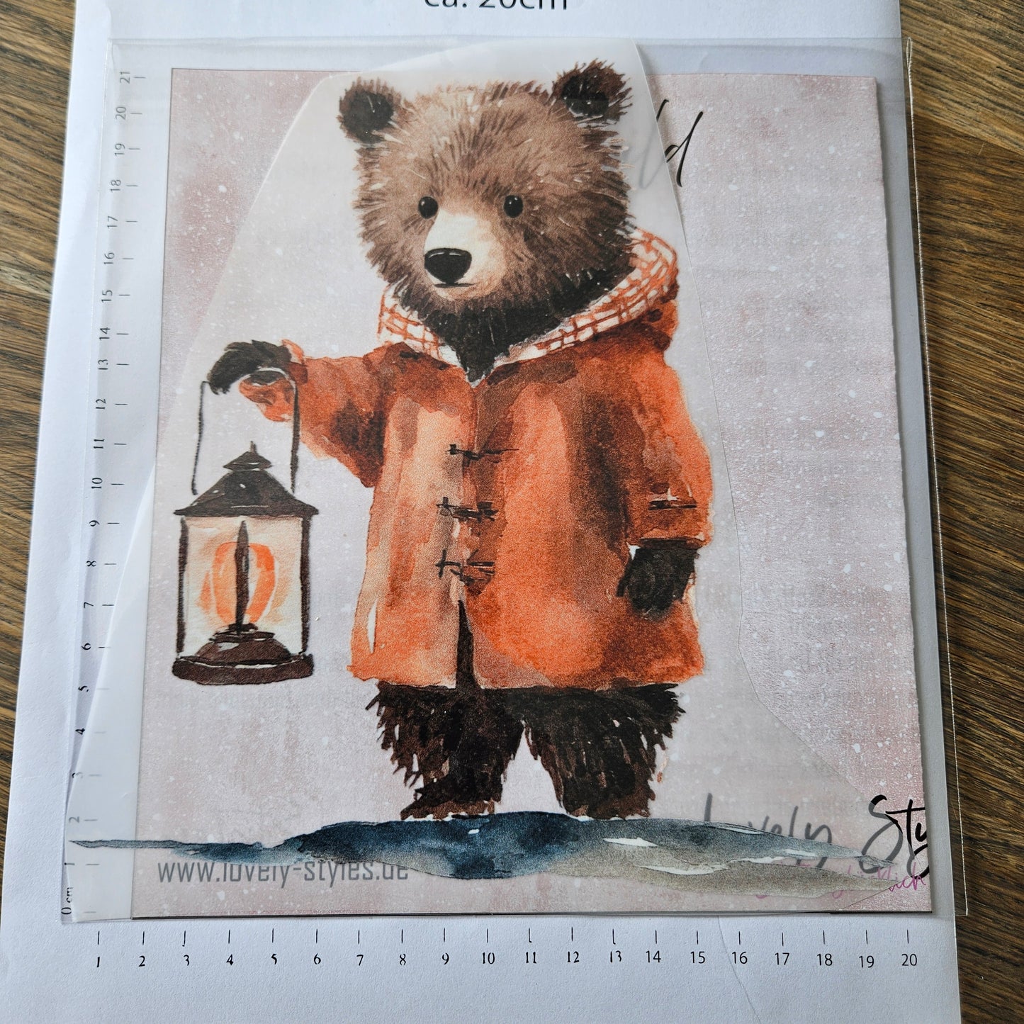 Bügelbild - Herbst Bär ca. 20cm