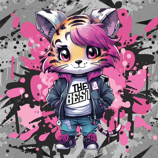 Sommersweat - Panel 50x70cm - Grafftiti Tiger