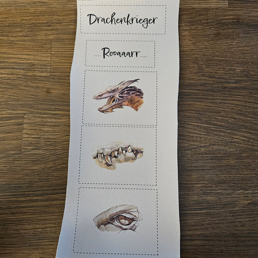 Kunstlederlabel Set - Drachen