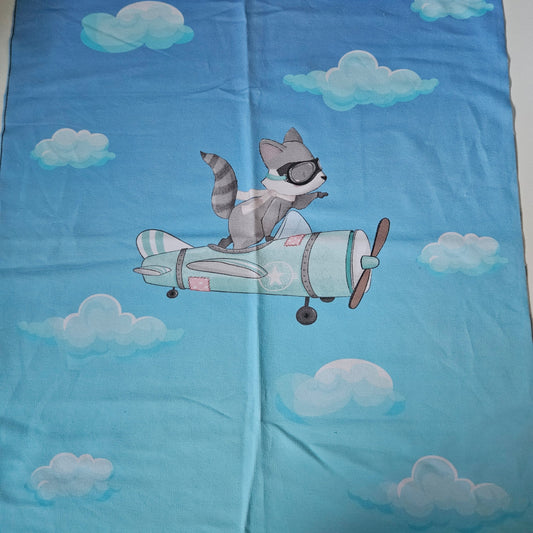 40x50cm Panel - Sommersweat - Waschbär Flieger