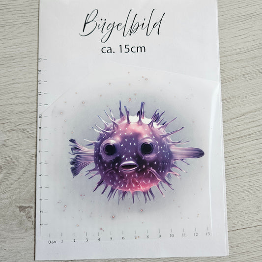 Bügelbild - Kugelfisch ca. 15cm