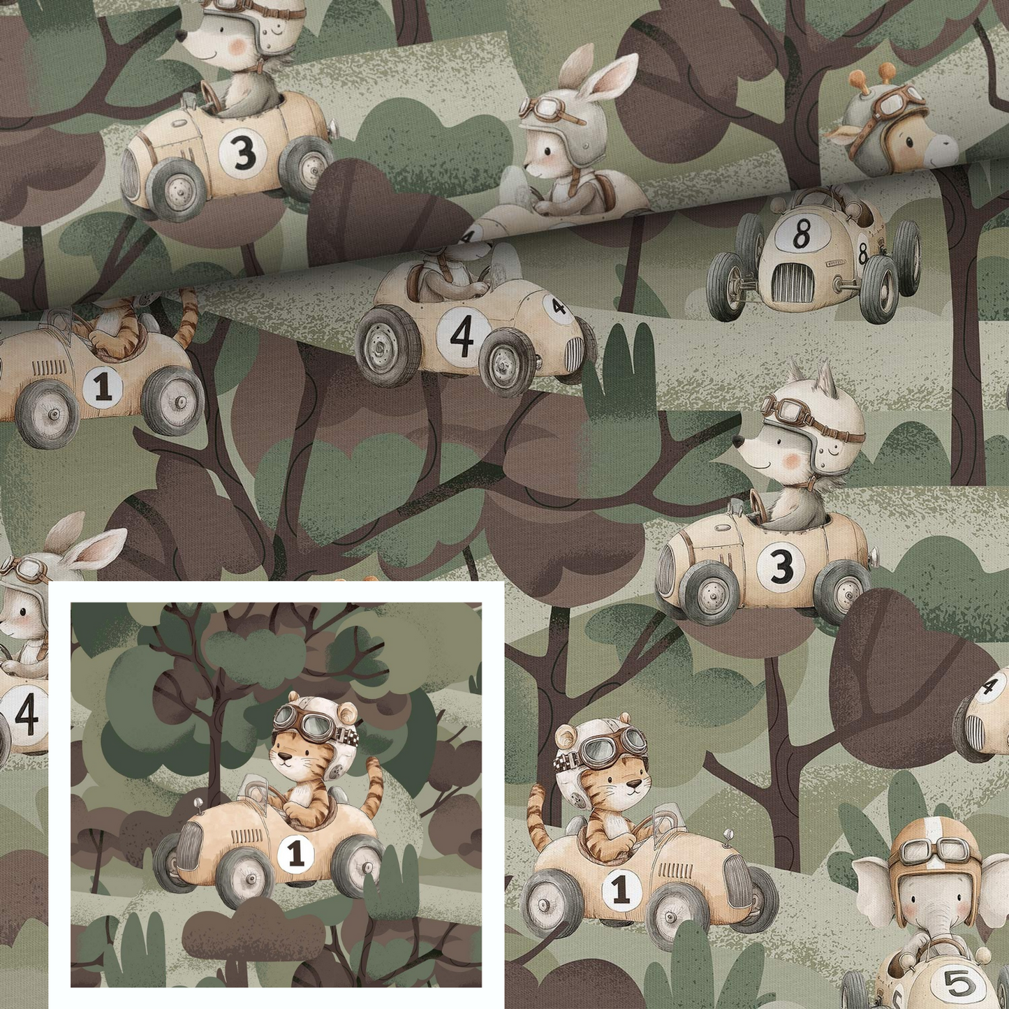 Sommersweat - Autorennen Camouflage