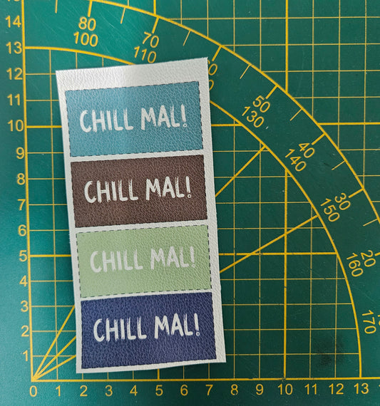 Kunstlederlabel Set - Chill Mal
