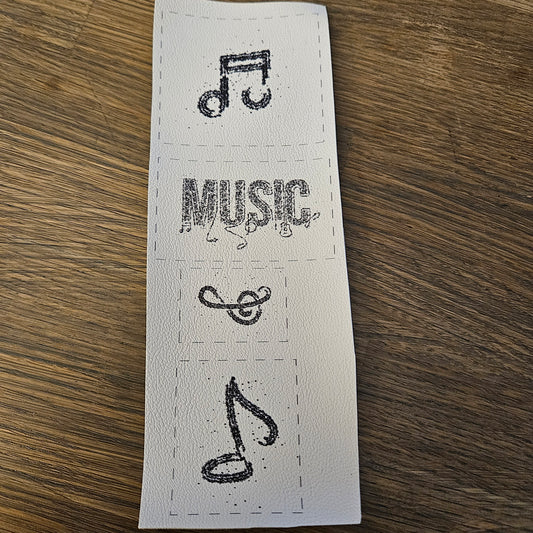 Kunstlederlabel Set - Musik