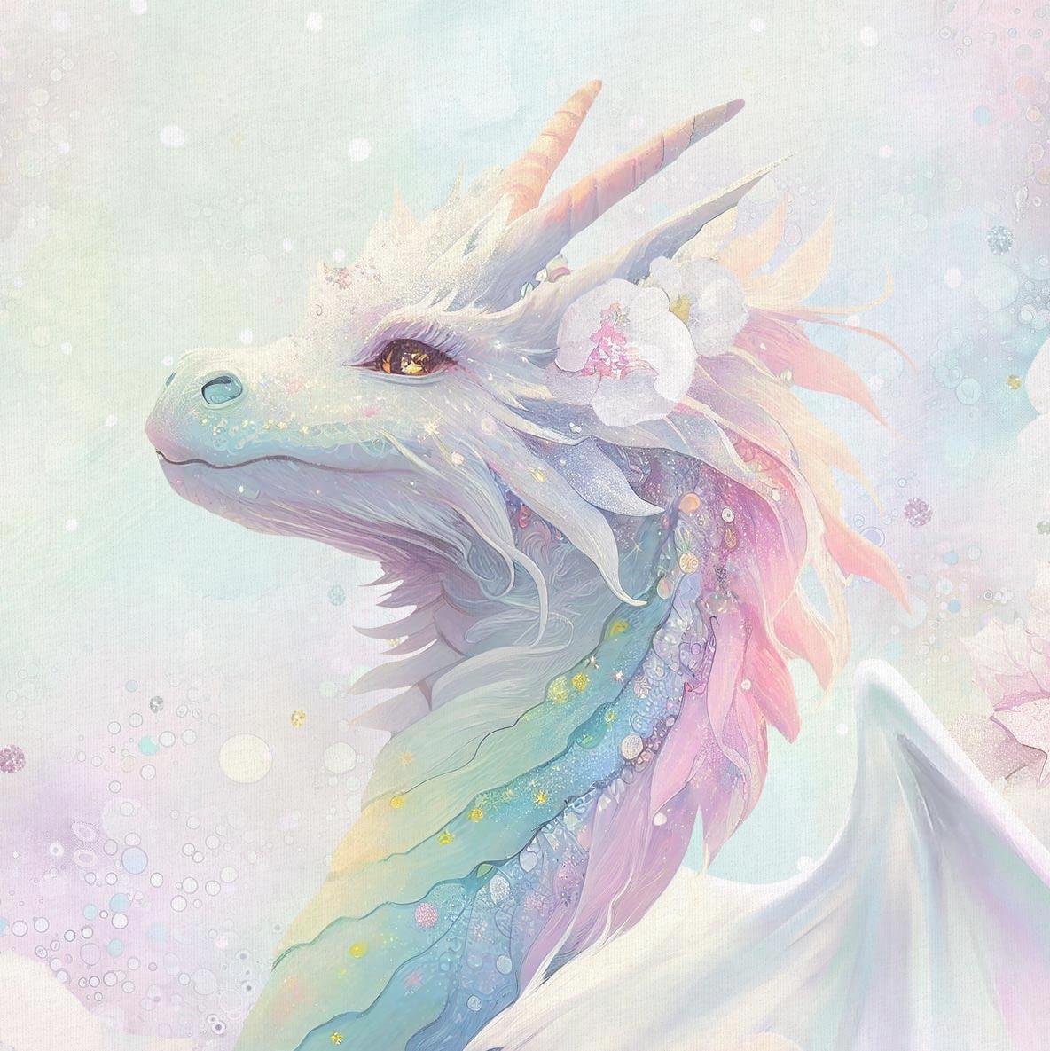 Sommersweat - Drachen Pastellbubbles