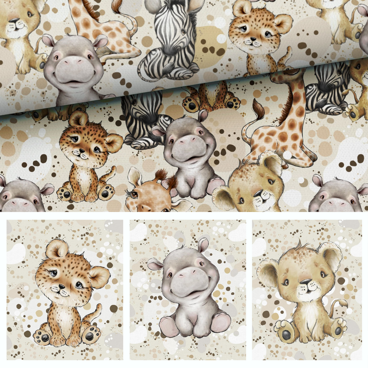 Sommersweat - Safari Babys Kleckse