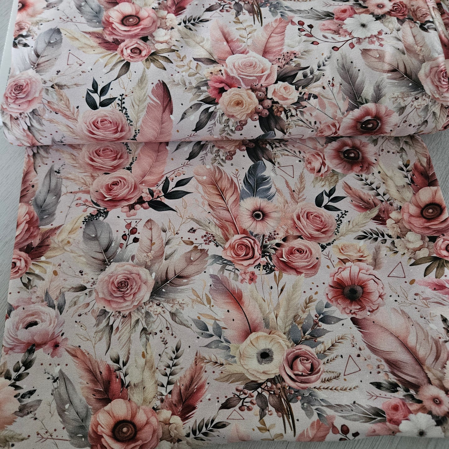 Jersey - Boho Flowers Rosa