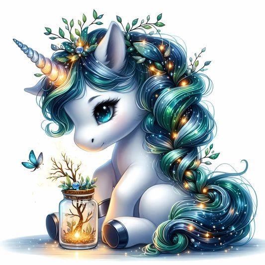 Auktion - Bügelbild - Sparkle Einhorn 12 - 15cm