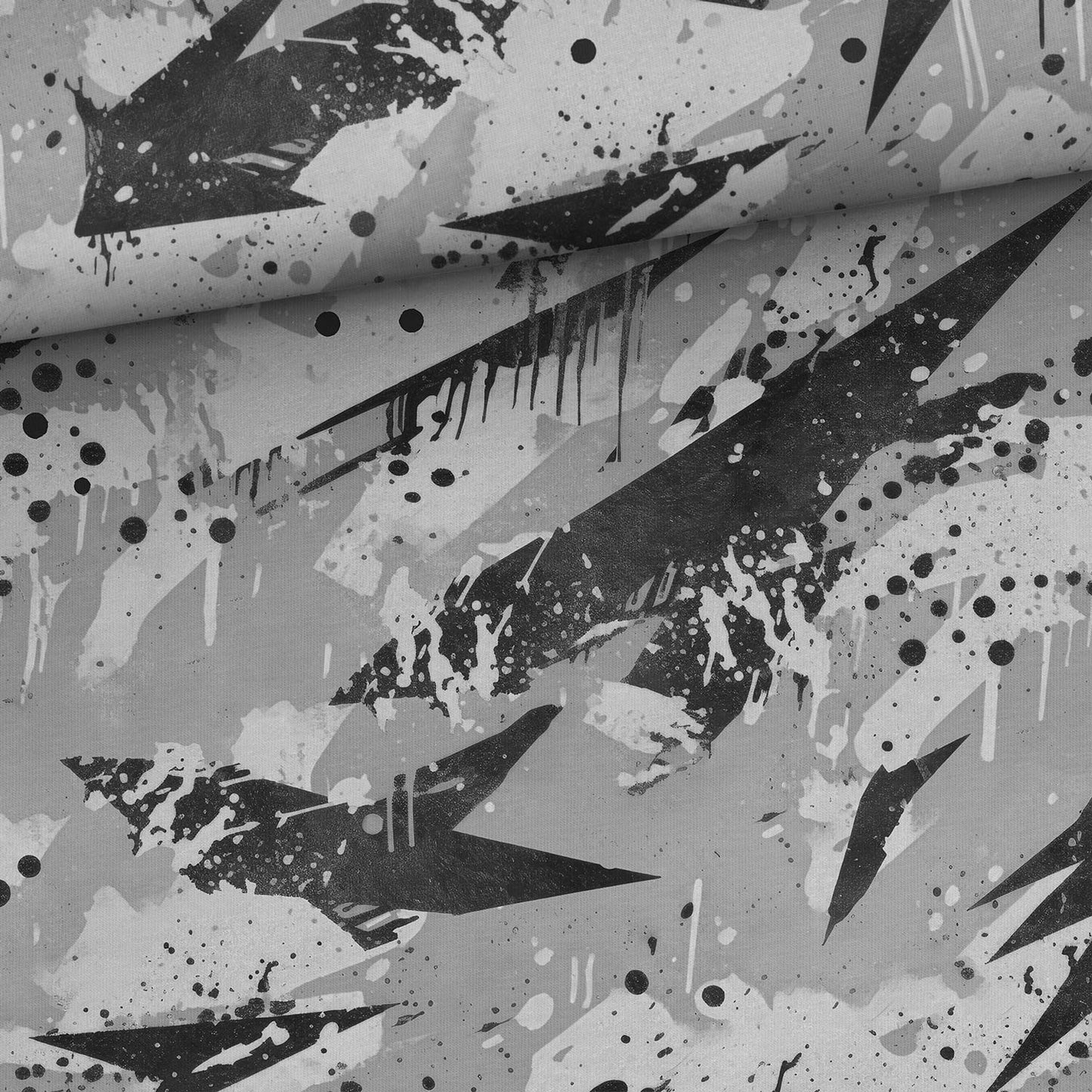 Sommersweat - Grunge Grau/Schwarz