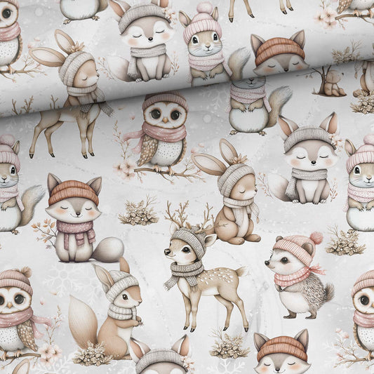 Sommersweat - Winterwaldtiere Hellgrau